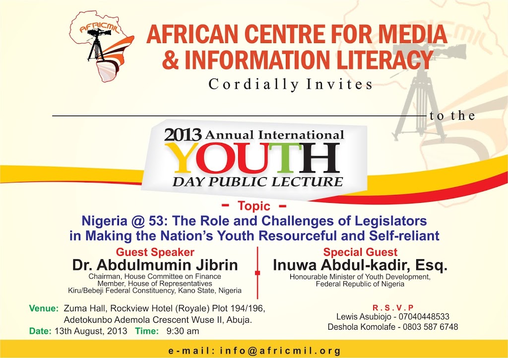 2013 International Youth Day lecture