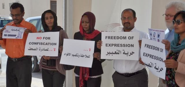 Stand of solidarity with Sudanese journalists