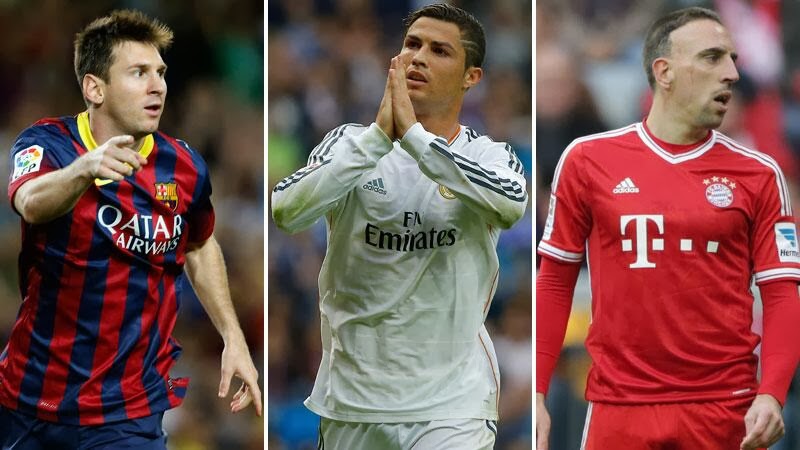 Messi, Ronaldo, Ribery named on FIFA’s three-man shortlist for the Ballon d’Or