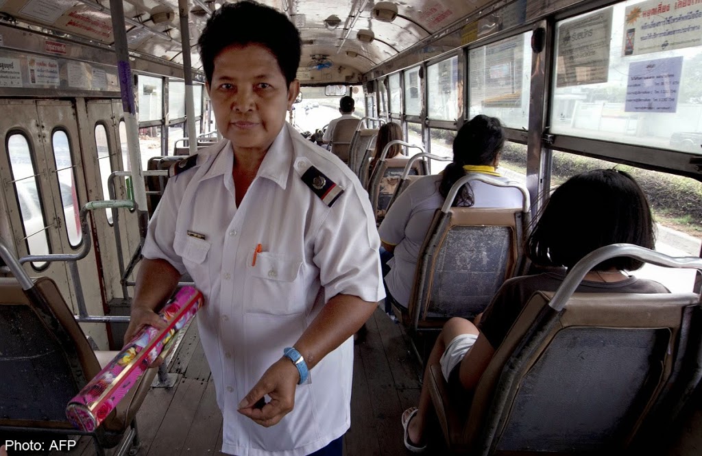 Lack of toilet breaks forces Thai bus conductors to wear diapers