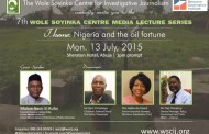 Invitation to the 2015 Wole Soyinka Centre Media Lecture series - July 13