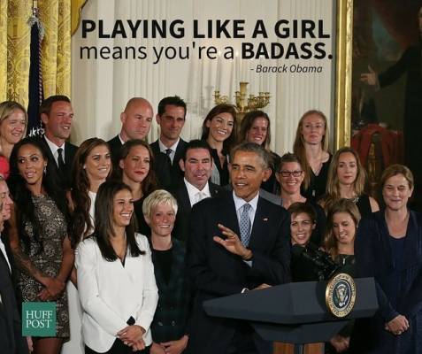 Obama: 'Playing like a girl means you're a badass'