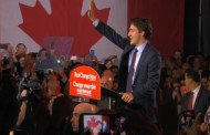 Justin Trudeau pledges 'real change' as Liberals leap ahead to majority government in Canada