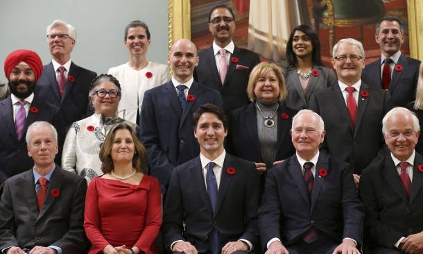 Trudeau gives Canada first cabinet with equal number of men and women