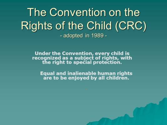 UNICEF initiative for writers to mark the Convention on the Rights of the Child (CRC)