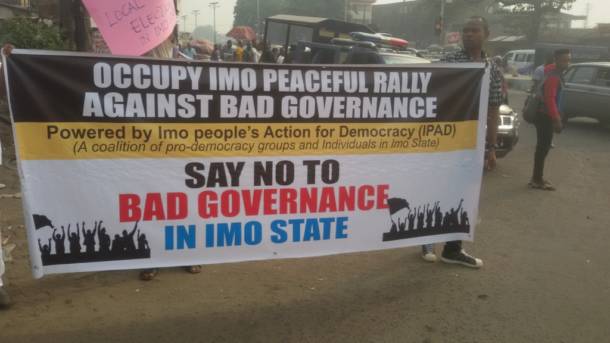 A call for mass peaceful protests to defend democracy, civil rights and the rule of law in Imo State