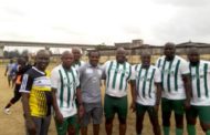 Communal reunion: Lawmaker leads ex-International footballers back to the pitch