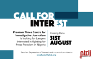 PTCIJ calls for submission of interests from lawyers to provide legal support to journalists